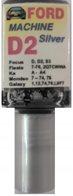 Zaprawka lakier do rys 10ml FORD D2 D 7 A 1 MACHINE SILVER