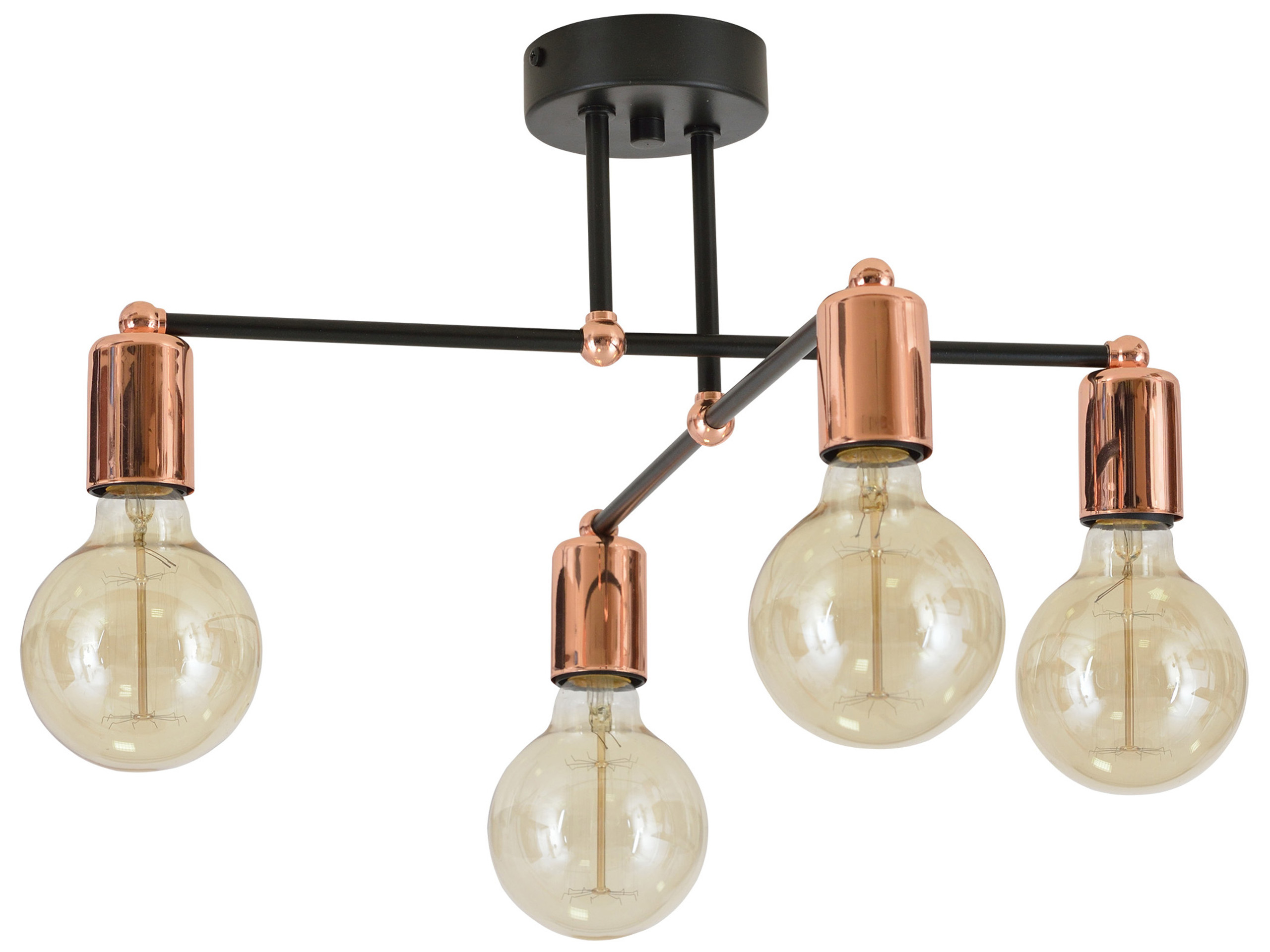 

Nowoczesna Lampa wisząca Loft Edison Miedź Chrom
