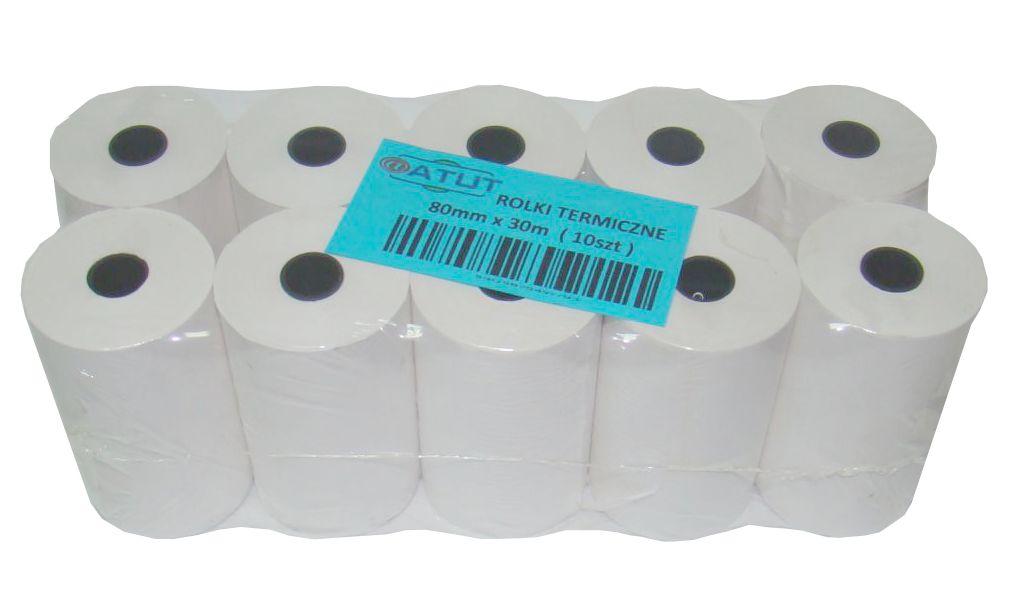 

Rolki do kasy termiczne 80x30m 10szt Markowe