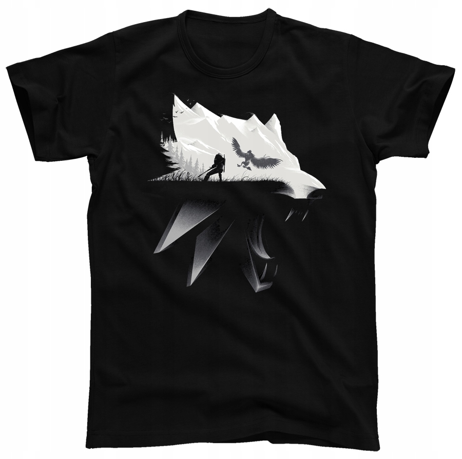 

Wiedźmin 3: Wolf Silhouette koszulka, t-shirt XXL