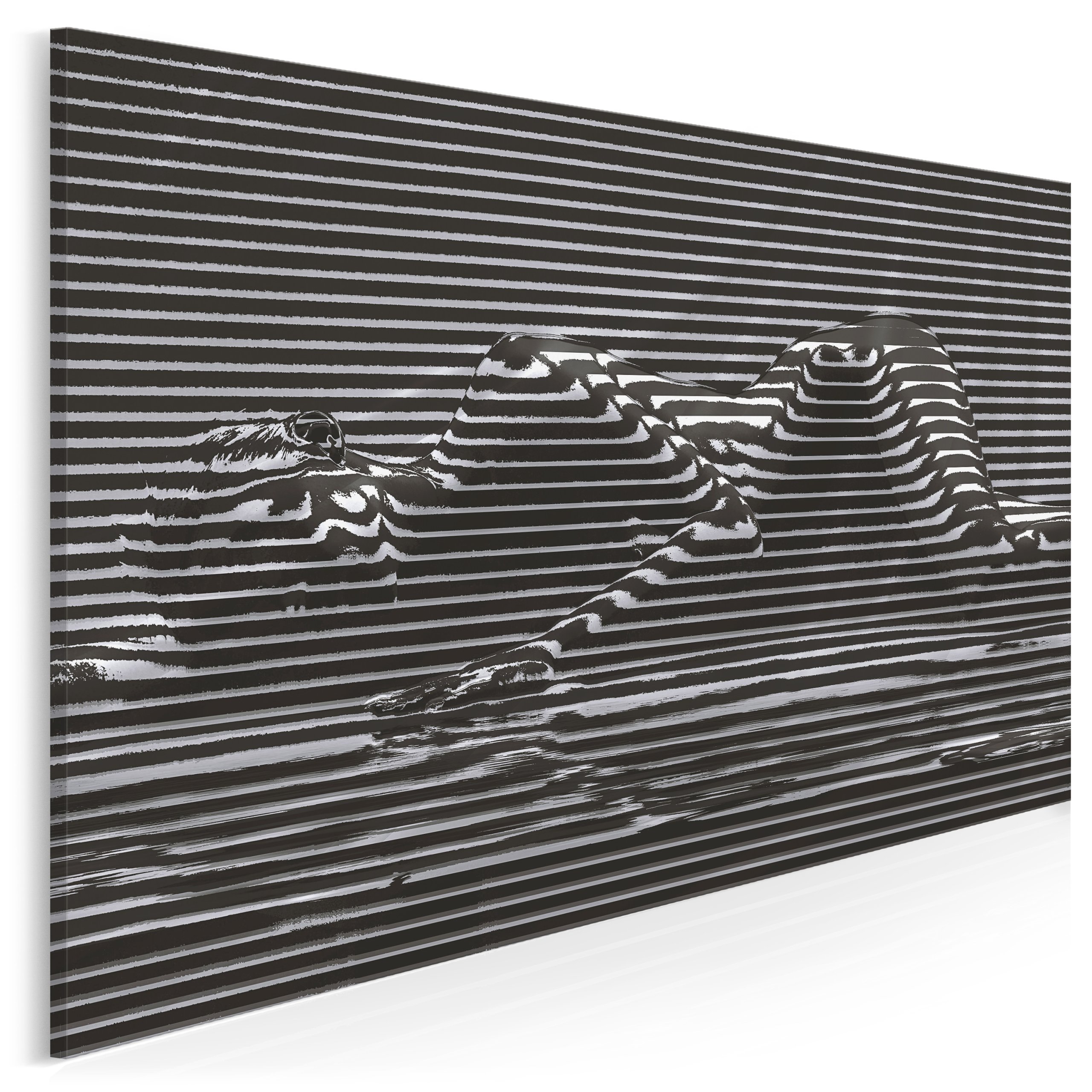 

29401 Q5 Obraz na płótnie Op-art Paski Kobieta