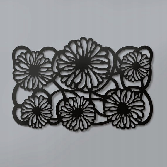 Obraz Drewniany FLORESY 102x62cm PIĘKNA DEKORACJA Wysokość produktu 62 cm