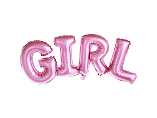

Balon foliowy Girl różowy urodziny roczek chrzest