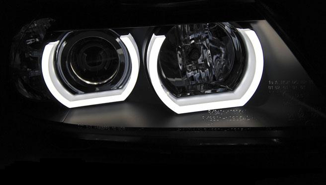 ФАРИ BMW E90 E91 05 - 08r RINGI LED 3d U - TYPE XENON Сторона кабіни зліва + праве foto 0