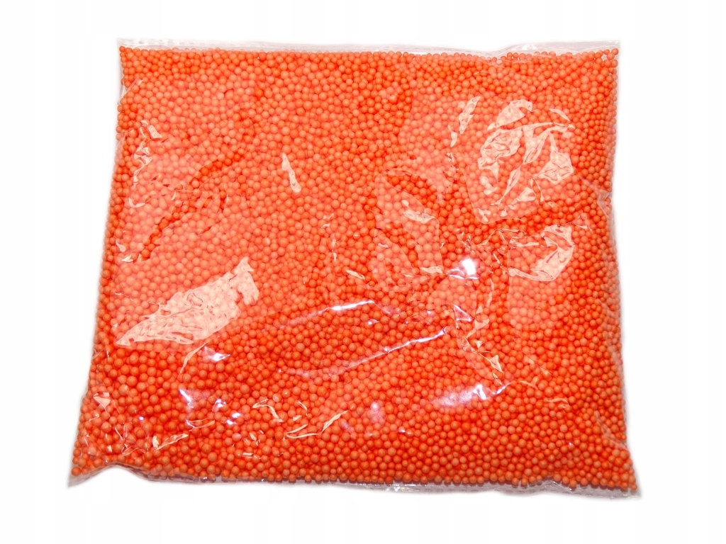 Színes hungarocell golyók 2-3 mm Narancssárga