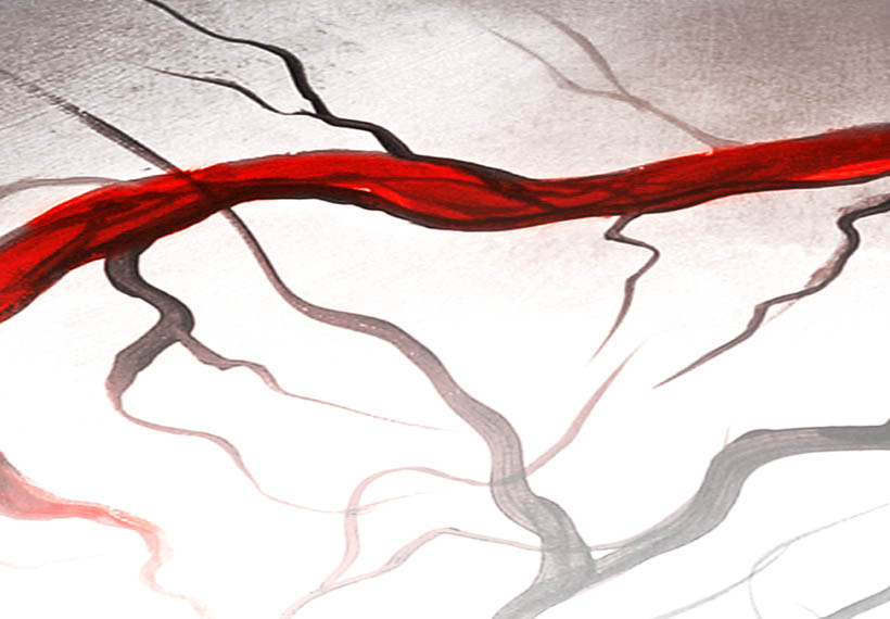 OBRAZ SZARY ABSTRAKCJA DRZEWO SERCA 160x80cm 5717 Marka Murando