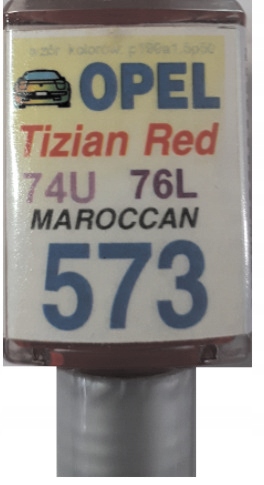 

Opel 573 74U 76L Tizian Red Lakier Zaprawka Ara