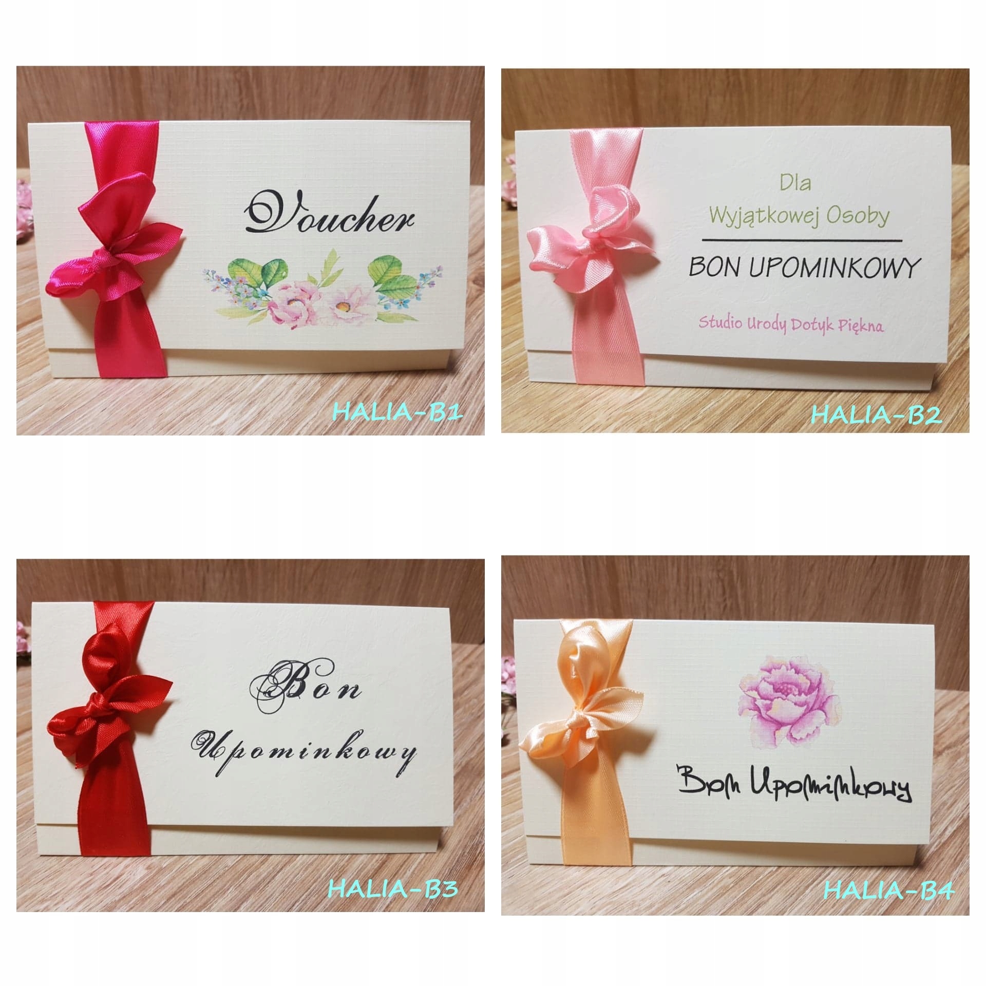 BONY PODARUNKOWE UPOMINKOWE voucher PAKIET 10 SZT Liczba sztuk 25 szt.