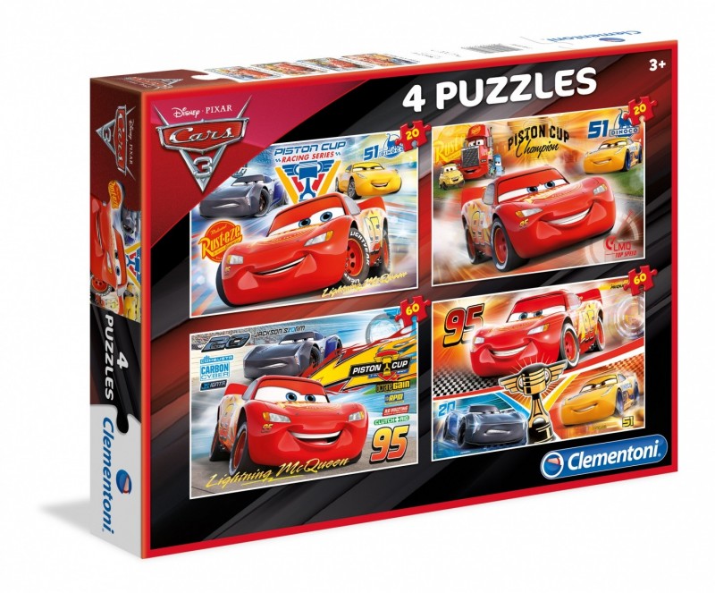 

Puzzle 2x20 +2x60 Cars 3 Auta 07611 Clementoni