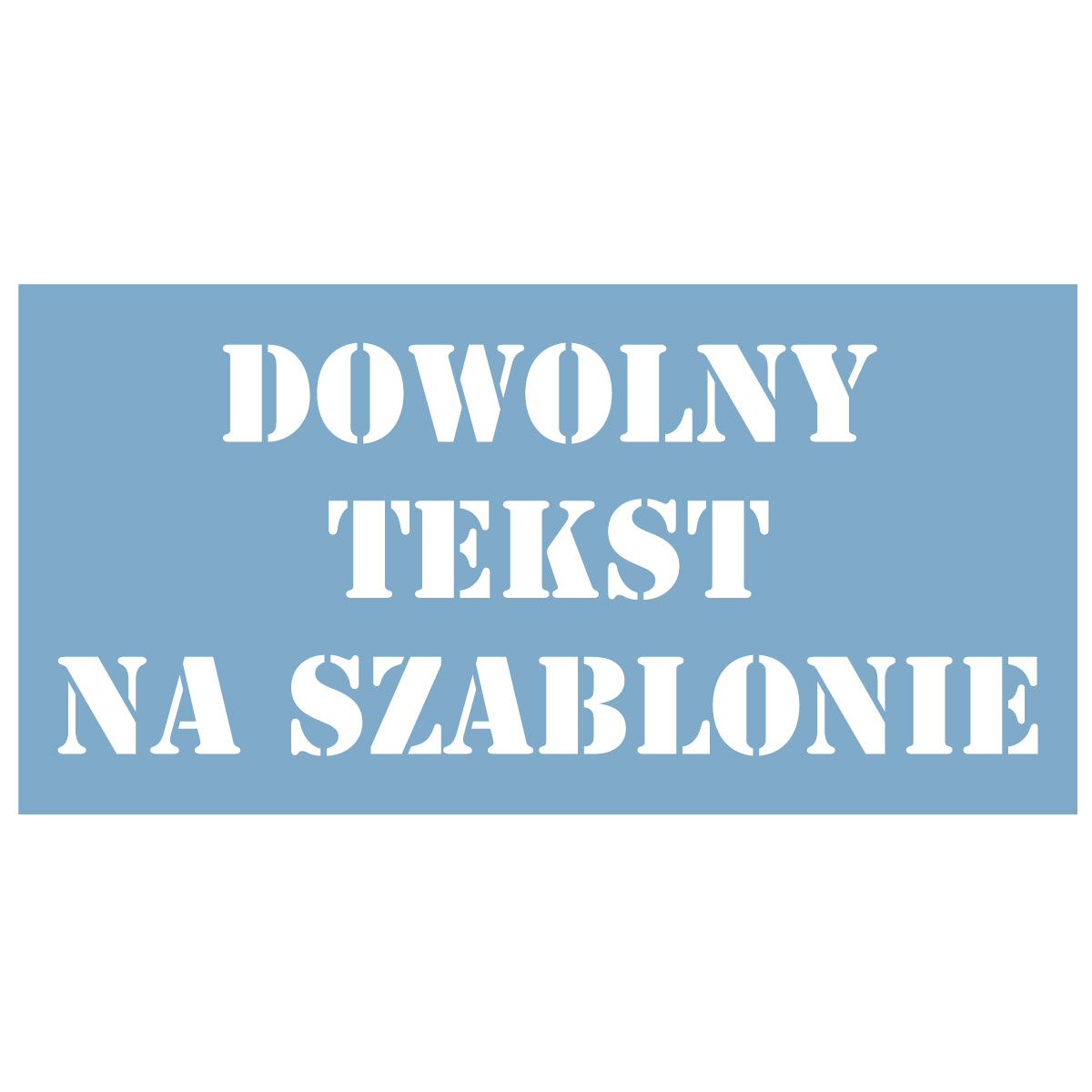 

Szablon litery cyfry Dowolny tekst Znakowanie 8 cm