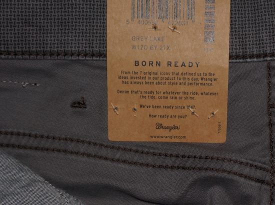 WRANGLER ARIZONA szare regular proste GREY Materiał dominujący bawełna
