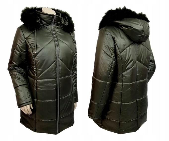 

Płaszczyk Zimowy Ocieplany Kurtka Zimowa 3XL 52 54
