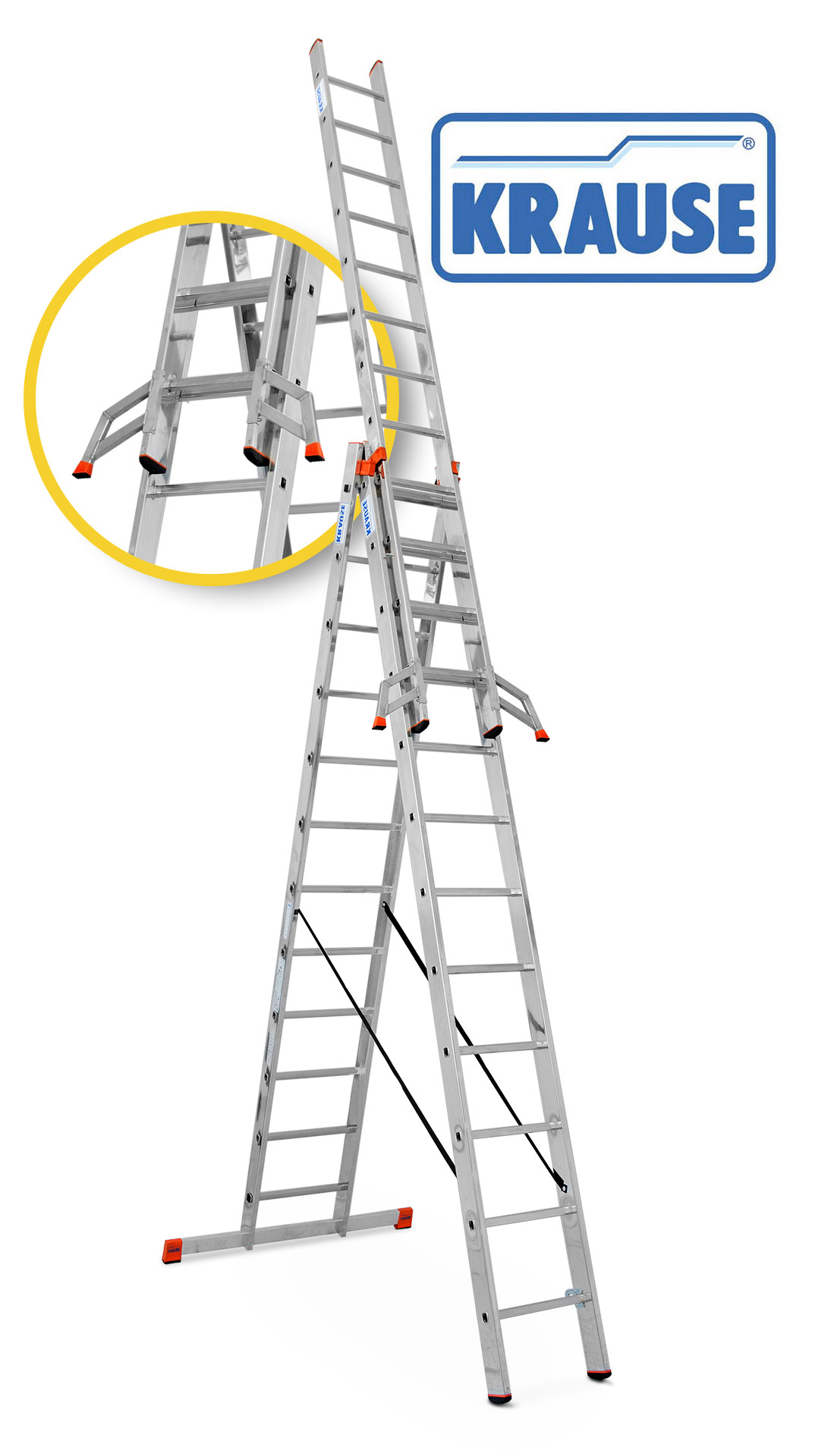 Drabina aluminiowa 3x12 KRAUSE PROFESSIONAL+TRIGON Marka Krause