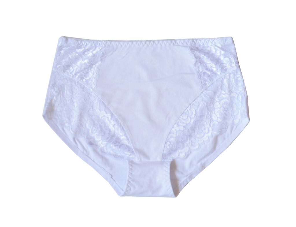 

majtki z koronką XXL bawełniane 2XL C381 białe