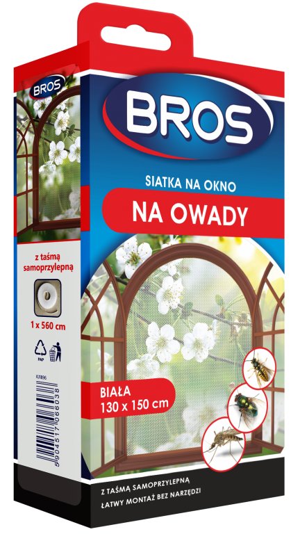 

Bros Siatka Moskitiera Na Okno 130X150 Biała