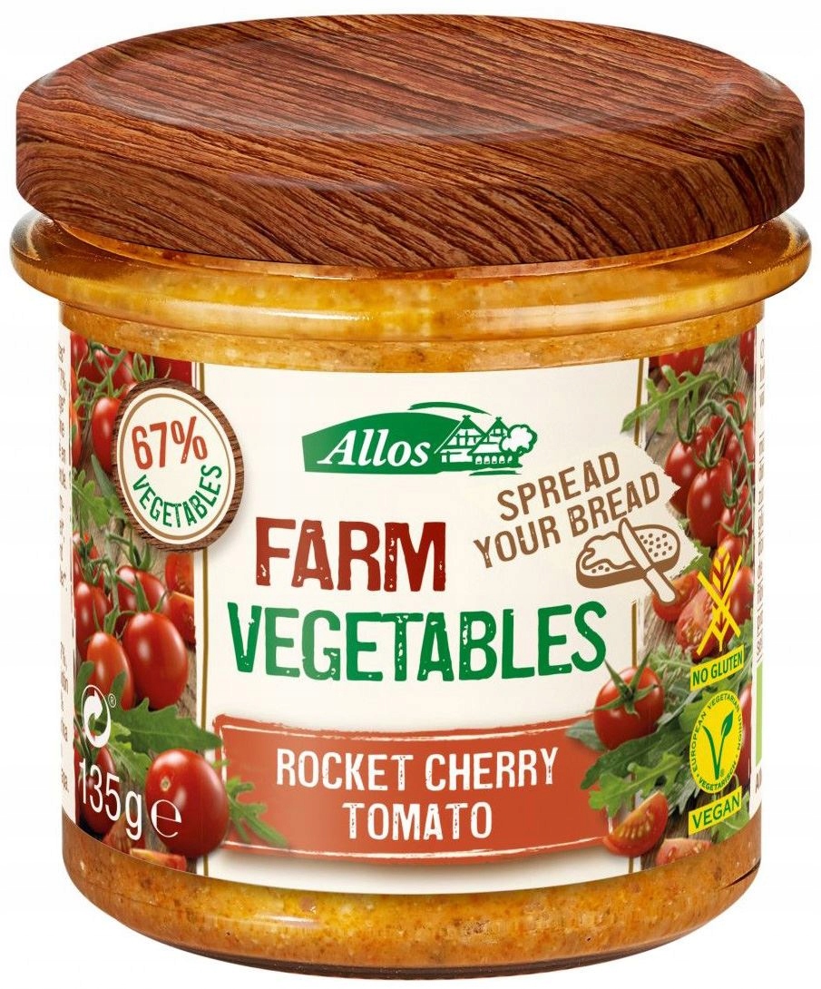 PASTA WARZYWNA POMIDORY I RUKOLA BIO 135G ALLOS