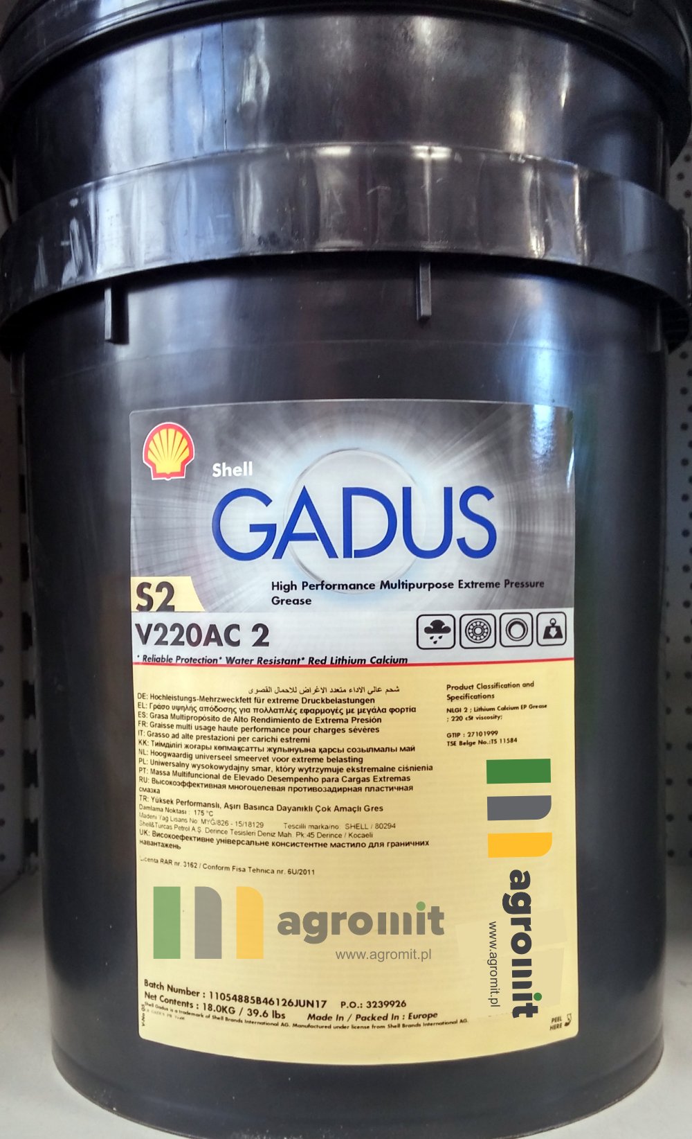 

Shell Gadus S2 V220AC 2 18 Kg Smar Wielofunkcyjny