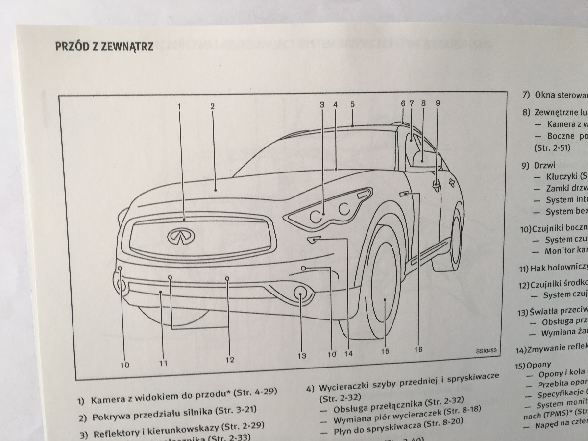 Infiniti FX polska instrukcja obsługi 2008-2013 benz 5.0 3.7 3.5 diesel 3.0 Marka Inna