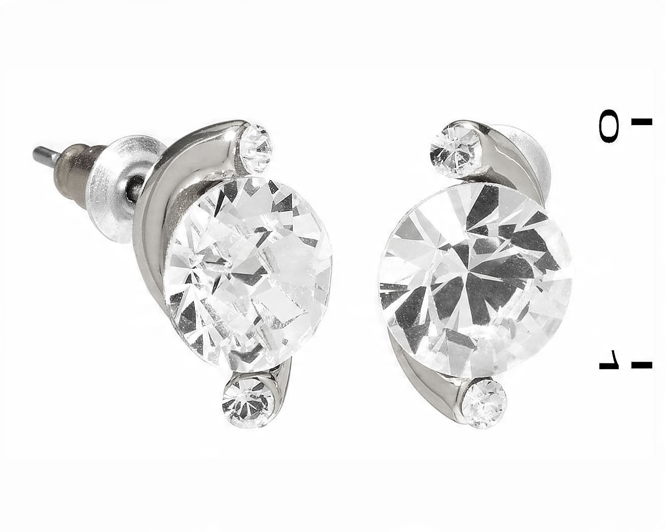 

kolczyki duża cyrkonia Swarovski Colibra przy uchu