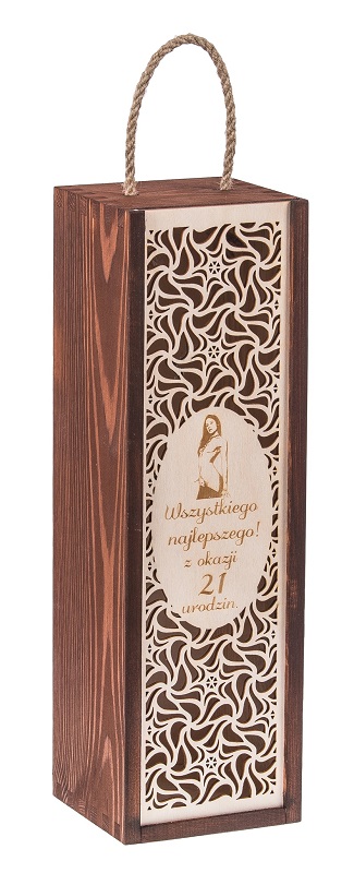 

Pudełko skrzynka na wino grawer Urodziny