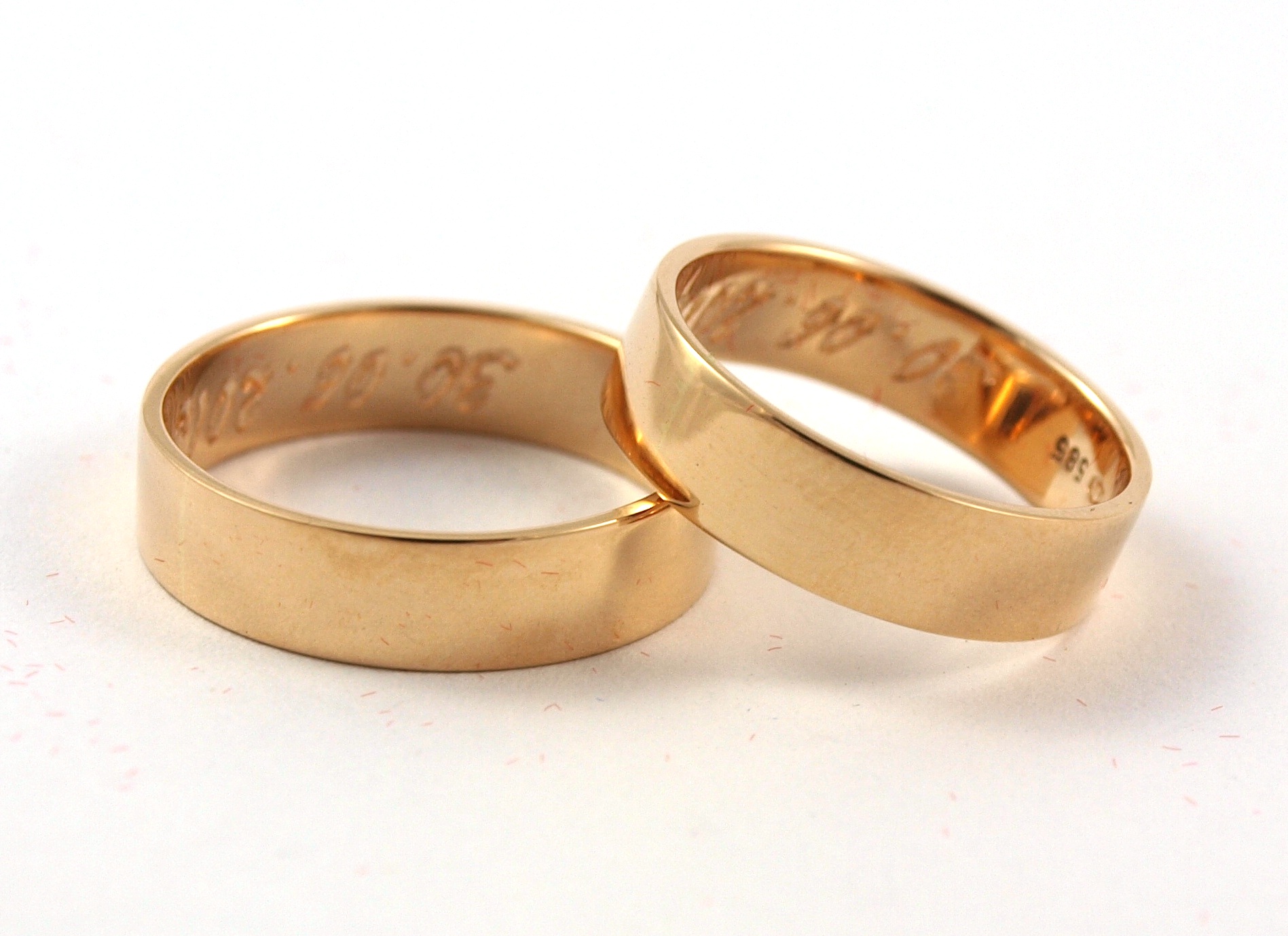 OBRĄCZKI ZŁOTE 5 MM PŁASKIE BEZ FAZY 585 Marka Inna marka