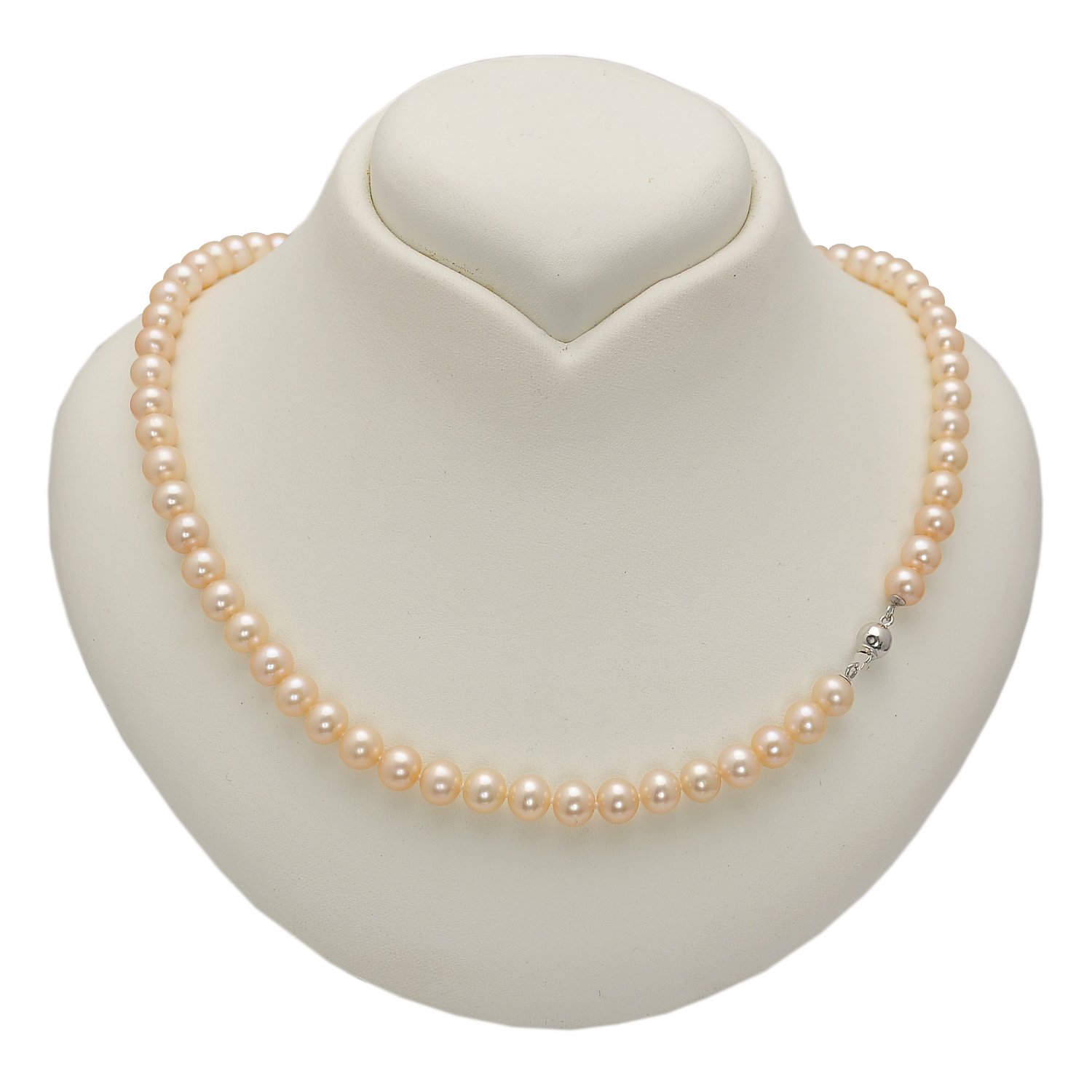 Klasický Růžový Náhrdelník S Pravými Perlami
