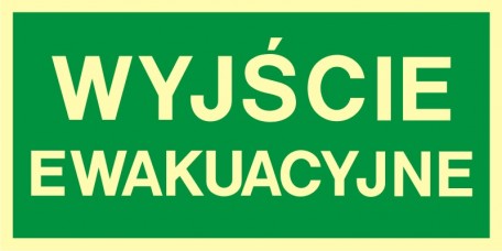 

Wyjście ewakuacyjne 10x20 naklejka