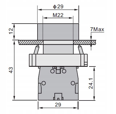 Przycisk kryty BA35 zielony (NO+NC; fi 22mm) EAN (GTIN) 1273948103860