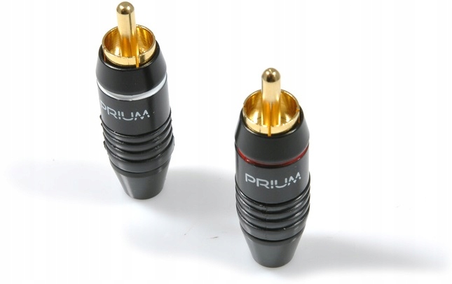 WTYK RCA NA KABEL 6mm POZŁACANY PRIUM PRRCA Orientacja złącza proste