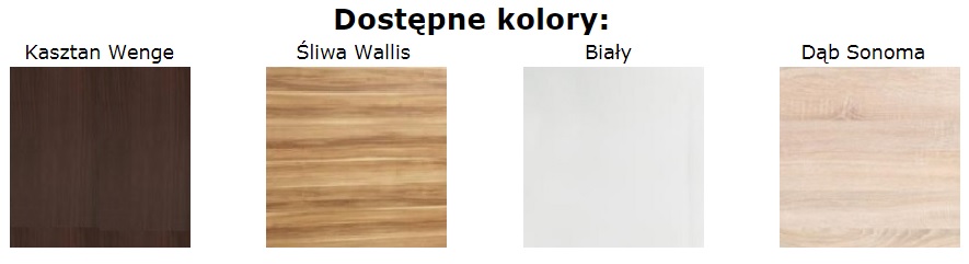 REGAŁ 50 otwarty szafka System MEBLI 4 kolory M12 Szerokość mebla 50 cm