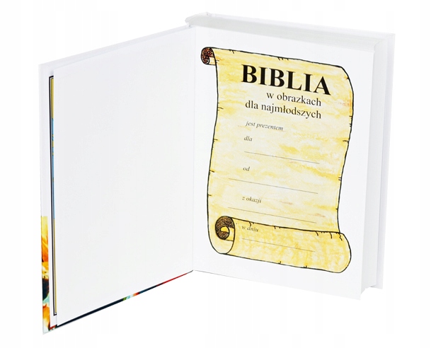 BIBLIA NA CHRZEST BIBLIA DLA DZIECI GRAWER GRATIS Nośnik książka papierowa