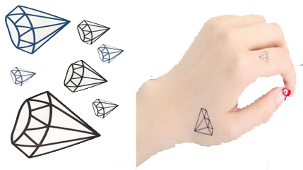 

Tatuaż tymczasowy zmywalny diament diamond brylant