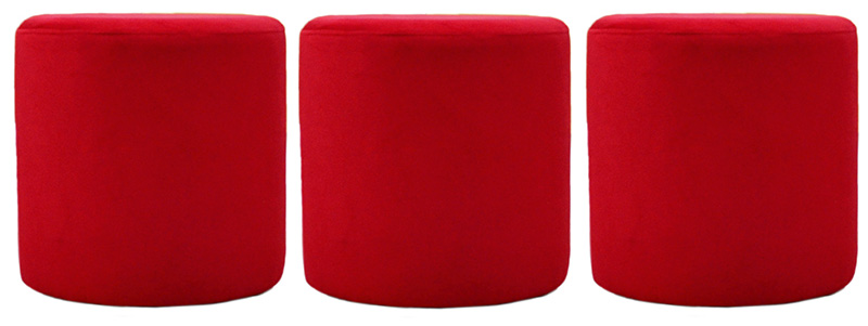 Pufy- Pufa OKRĄGŁA ŚR. 40CM Casablanca czerwony Marka tapicer-opole