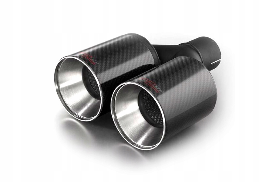 Спортивний наконечник глушника зумер 2x90 вуглецевий правий