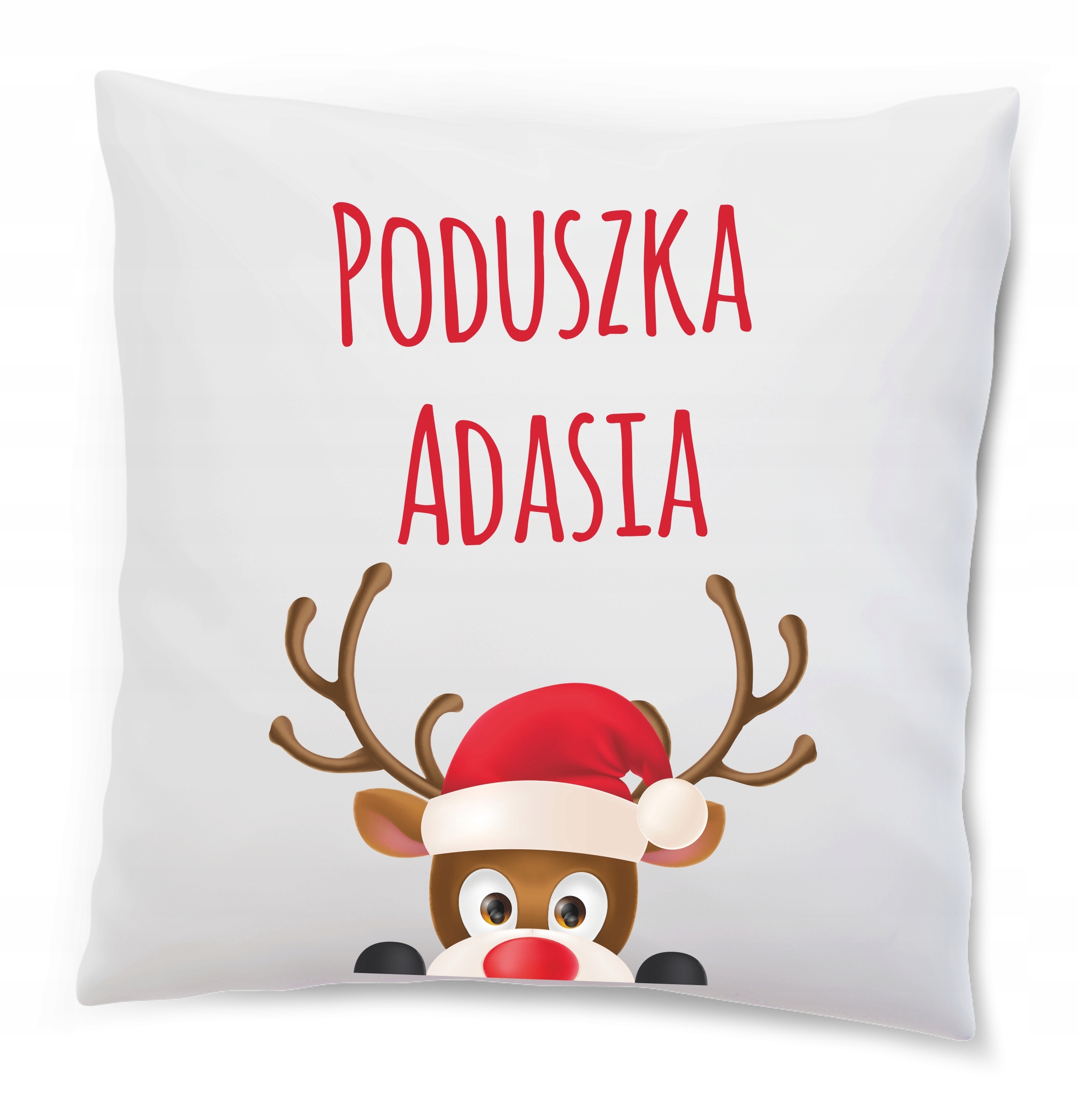 

Świąteczna Poduszka Mikołaj Choinka Imię