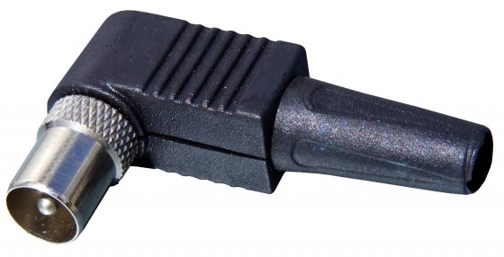 

Wtyk antenowy Tv kątowy czarny na kabel 24h (2303)