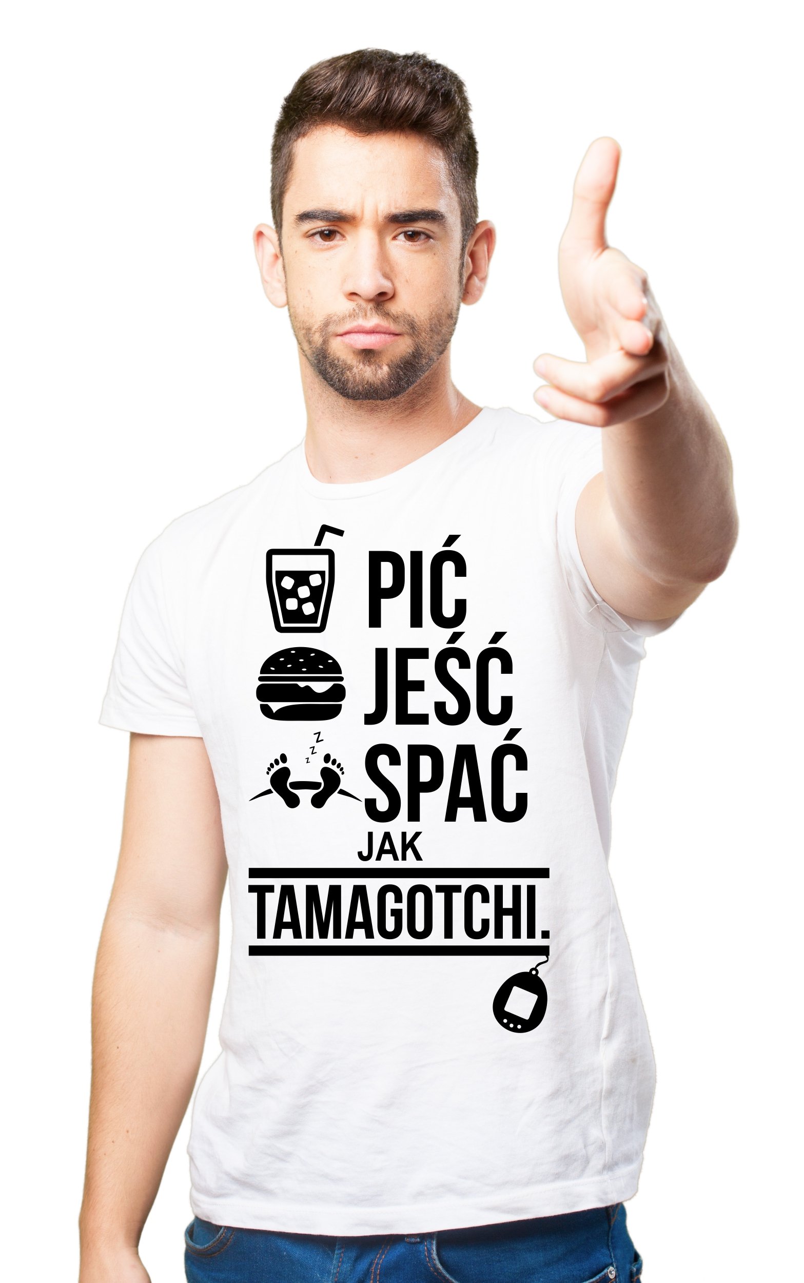 

Koszulka T-shirt Pić Jeść Spać Jak Tamagotchi