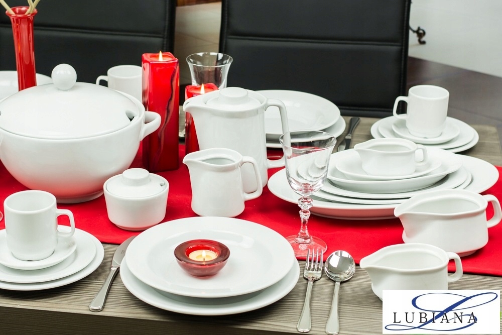 LUBIANA KASZUB HEL ZESTAW OBIADOWY I KAWOWY 187 el na 12 os BIAŁY OKRĄGŁY EAN (GTIN) 5900245002690