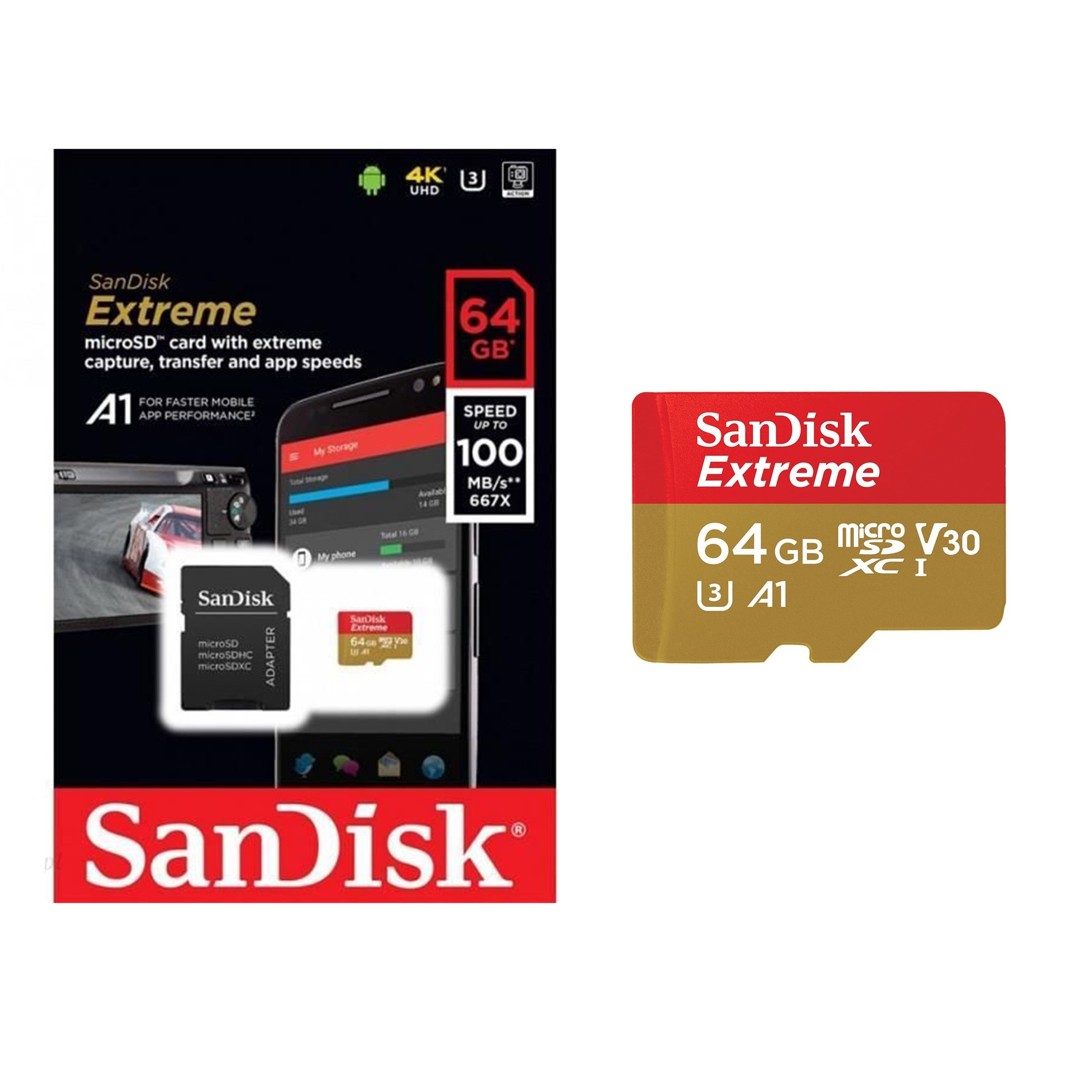 

Karta Sandisk Extreme Micro 64GB V30 U3 A1 100MB/s