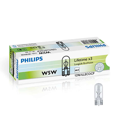 

Philips Żarówki W5W LongLife EcoVision 3xŻywotność