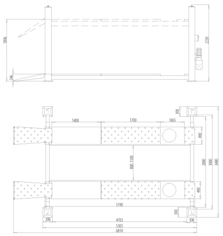Podnosnik czterokolumnowy PO450G3 NORTEC Brand Nortec
