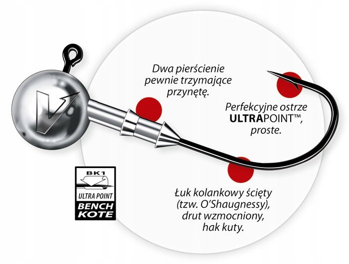 Główka jigowa Dragon V-point Speed 2/0 10g; 3szt EAN (GTIN) 5906295770534