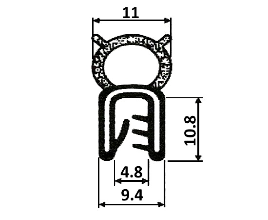 USZCZELKA T32 UNIWERSALNA DRZWI KLAPY KABINY Numer katalogowy części T-32
