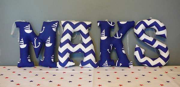 БУКВЫ СШИТЫ ВРУЧНУЮ 19 СМ хлопок - ЦВЕТА