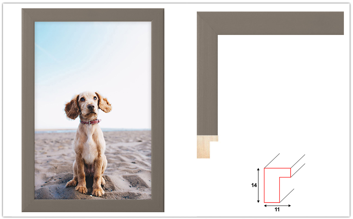 RAMKA NA ZDJĘCIA BRĄZOWA RAMA DREWNIANA 30x40 CM Rodzaj ramka na jedno zdjęcie