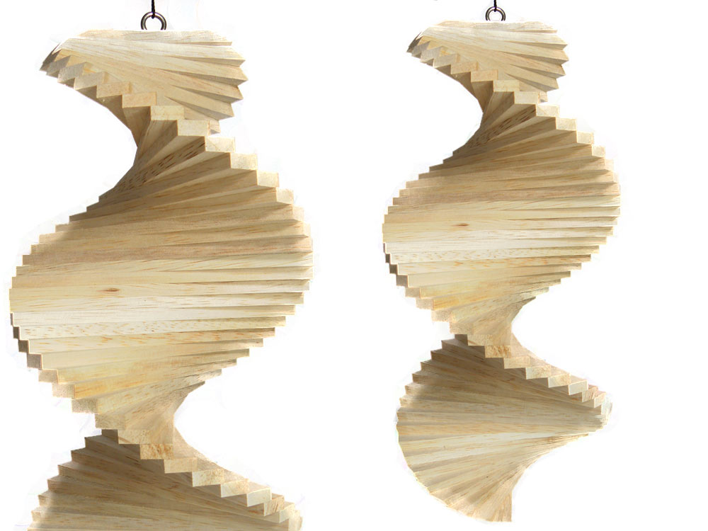 

Kręcioł Spiral Wietrzny z Drewna 30cm Zawieszka