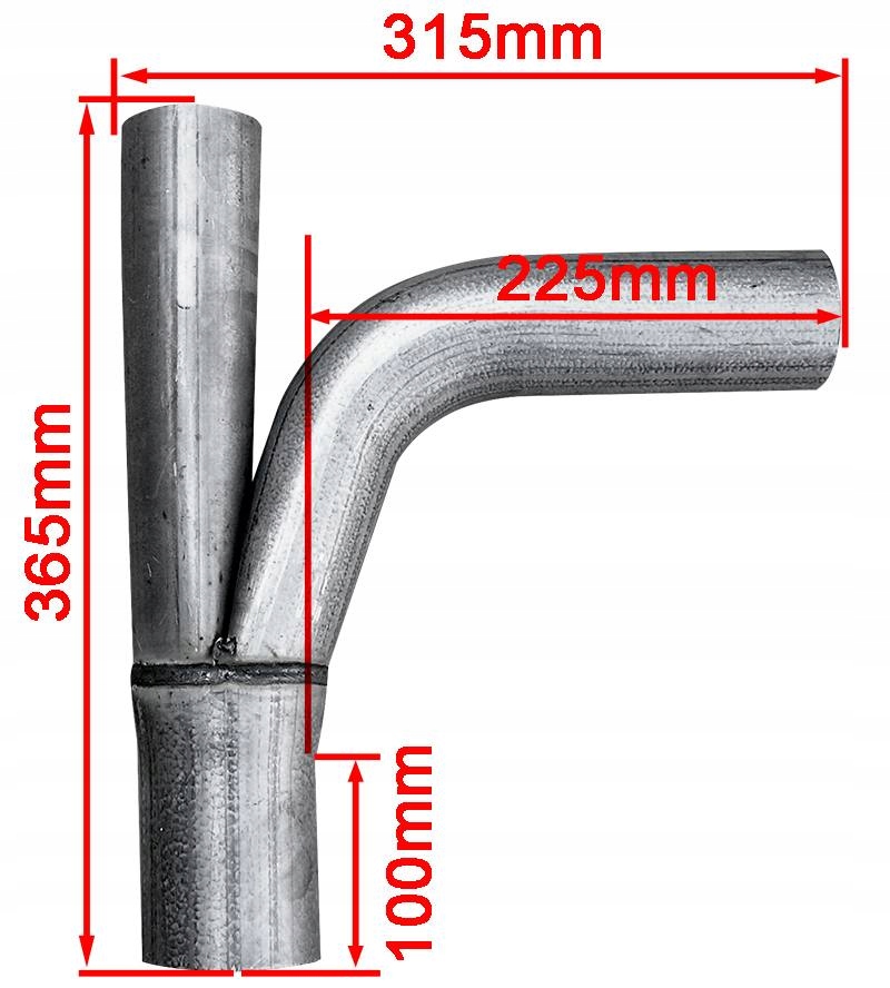 Trojnik R pipe rozgalezienie 76mm na 2x 63 5mm Part manufacturer Fenno