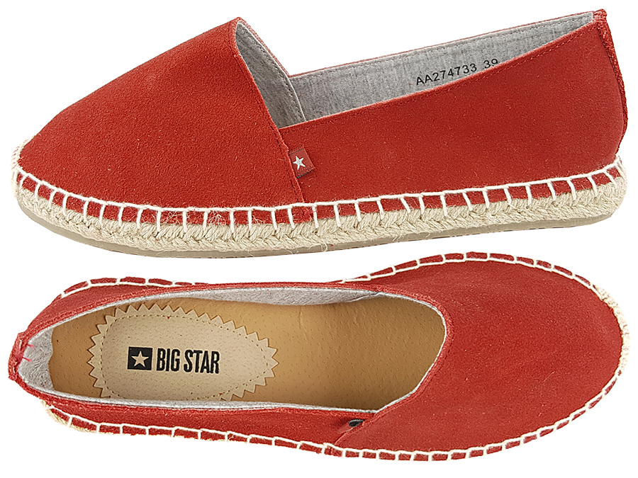

Espadryle Big Star damskie AA274733 czerwone 37