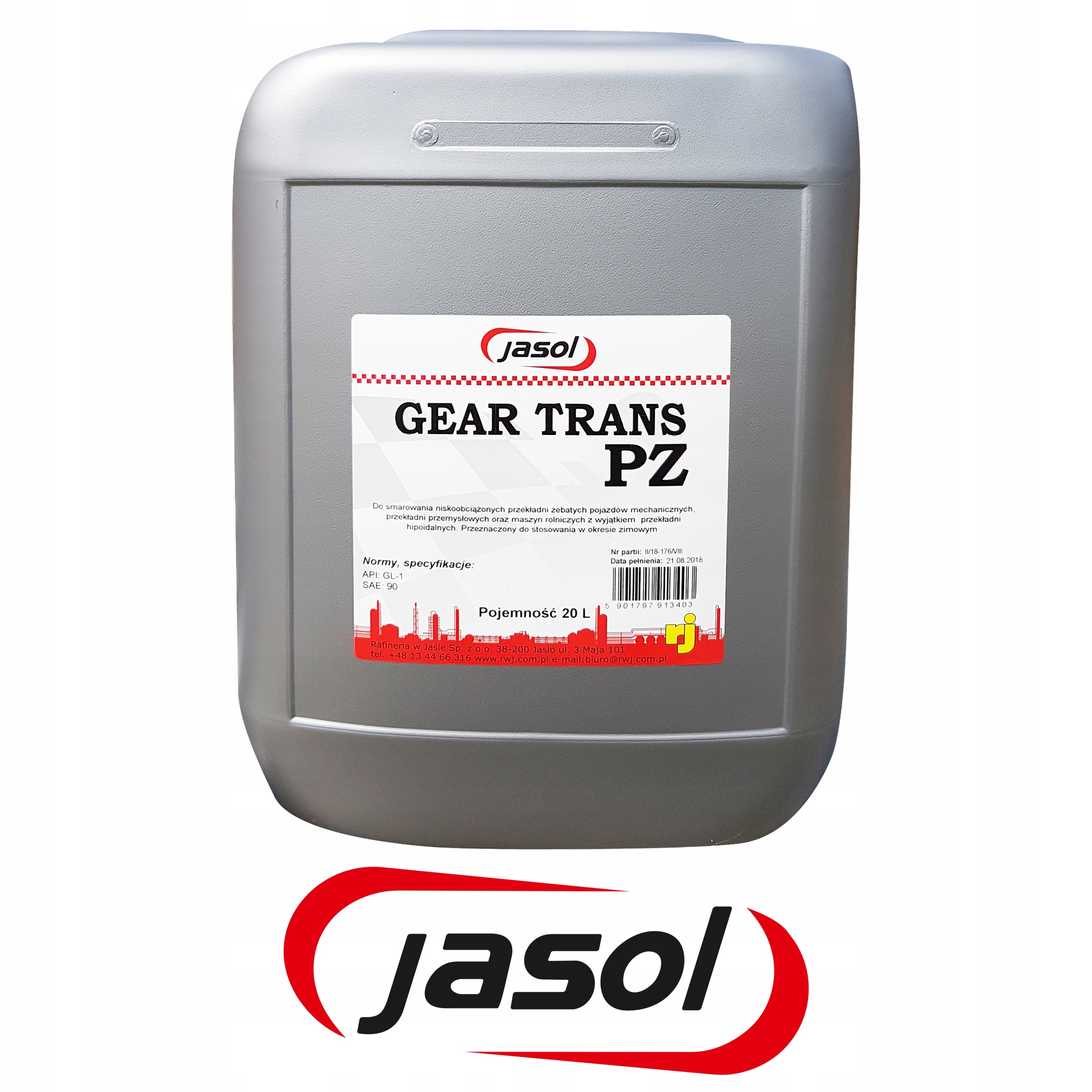 OLEJ TYPU TRANSOL JASOL GEAR TRANS PZ 20L Producent Jasol