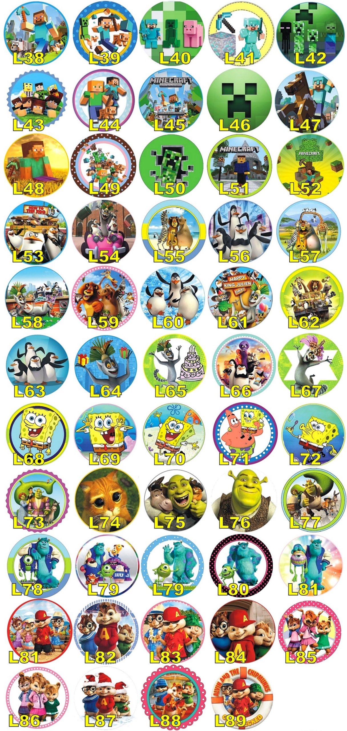 OPŁATEK NA TORT-BAJKOWE OPŁATKI - FOTO-TORTY -20CM Marka inna